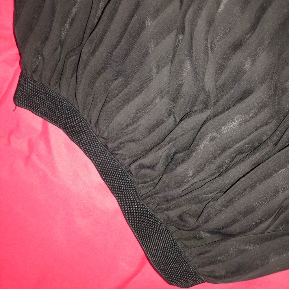 Black silky skirt